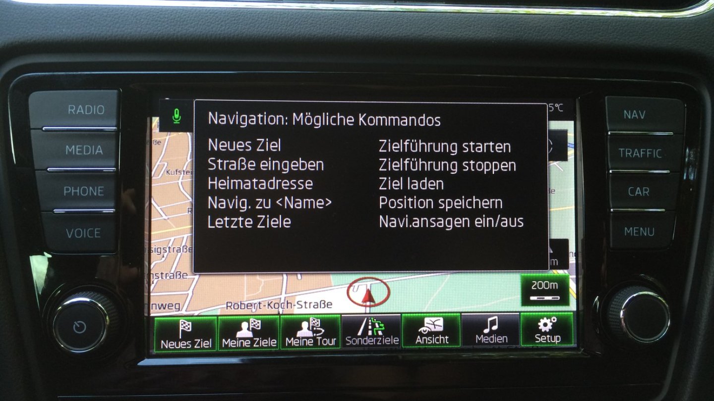 Menu für die Sprachbedienung Menu für die Sprachbedienung