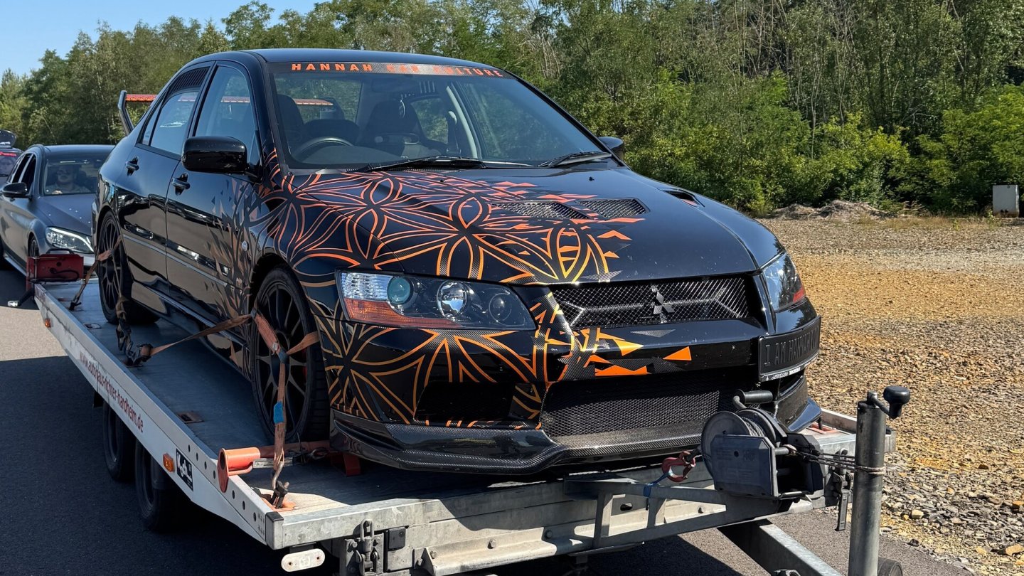 Diesen aufwendig restaurieren Mitsubishi Lancer Evo VII wird man in München sehen können.