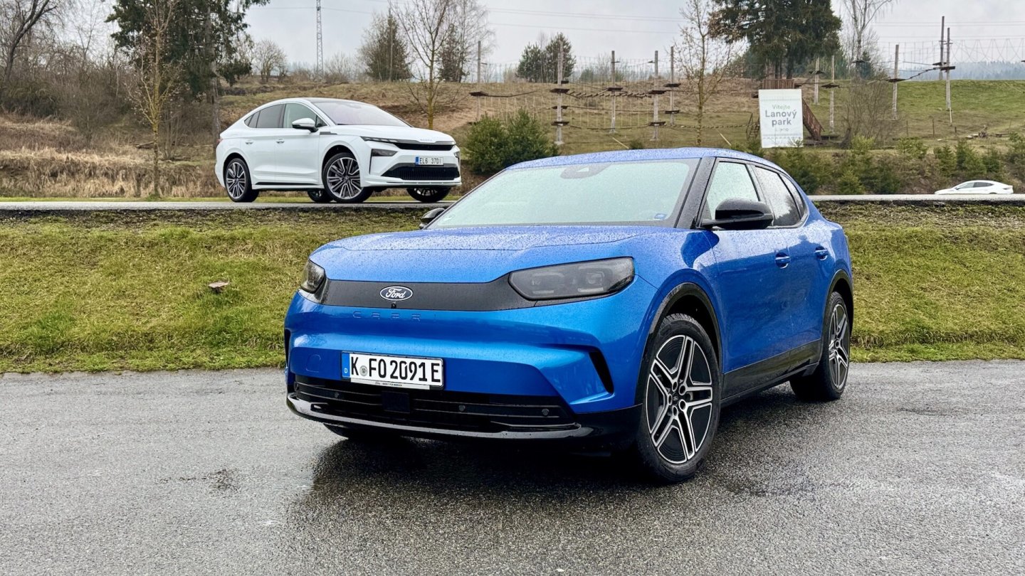 Der Skoda Enyaq - im Hintergrund - nutzt die gleiche Technik-Architektur wie der Ford Capri. Der Skoda Enyaq - im Hintergrund - nutzt die gleiche Technik-Architektur wie der Ford Capri.