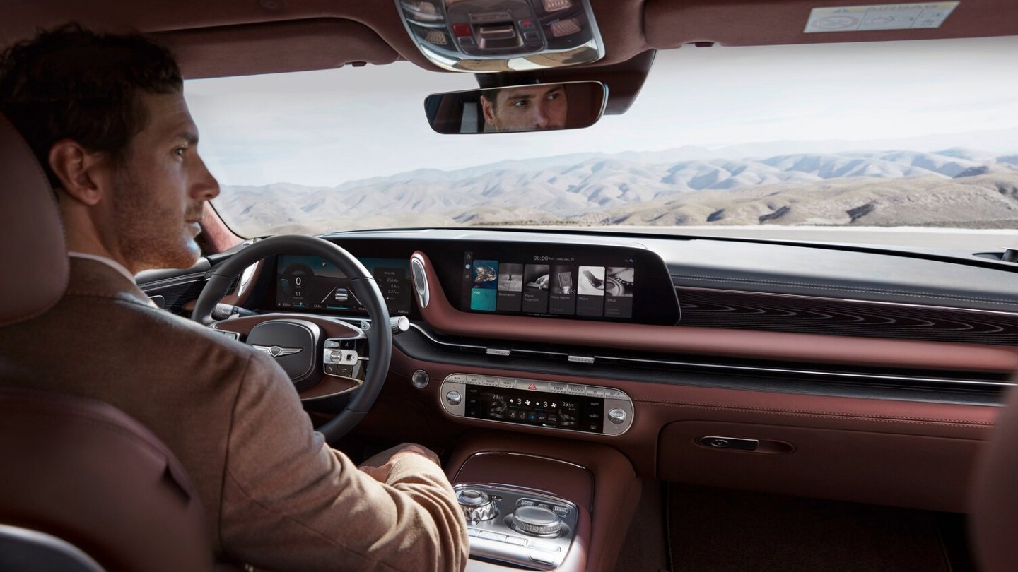 Das G90-Cockpit entspricht dem akutellen Genesis-Stil. Das G90-Cockpit entspricht dem akutellen Genesis-Stil.