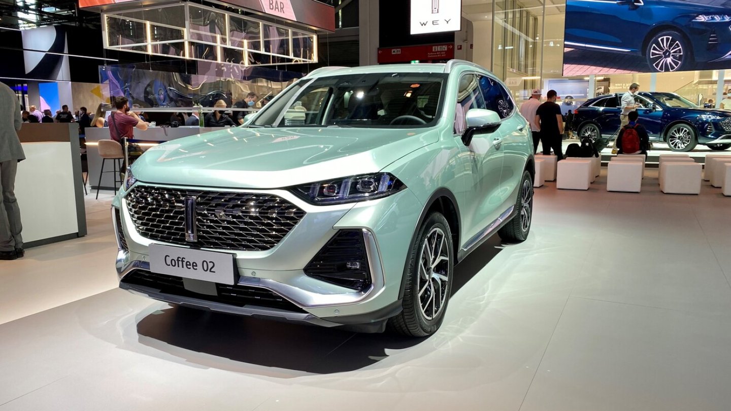 Präsentation des chinesischen Wey Coffee 02 auf der IAA Mobility 2021. Präsentation des chinesischen Wey Coffee 02 auf der IAA Mobility 2021.
