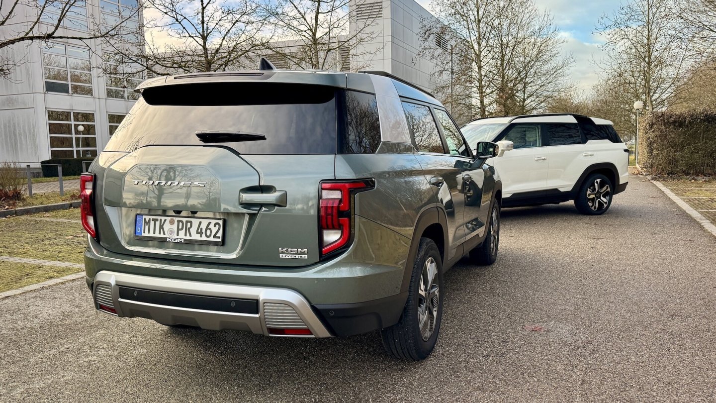 Der KGM Torres zeigt ein ausdrucksstarkes SUV-Design und bietet nochmals mehr Raum als der Actyon.