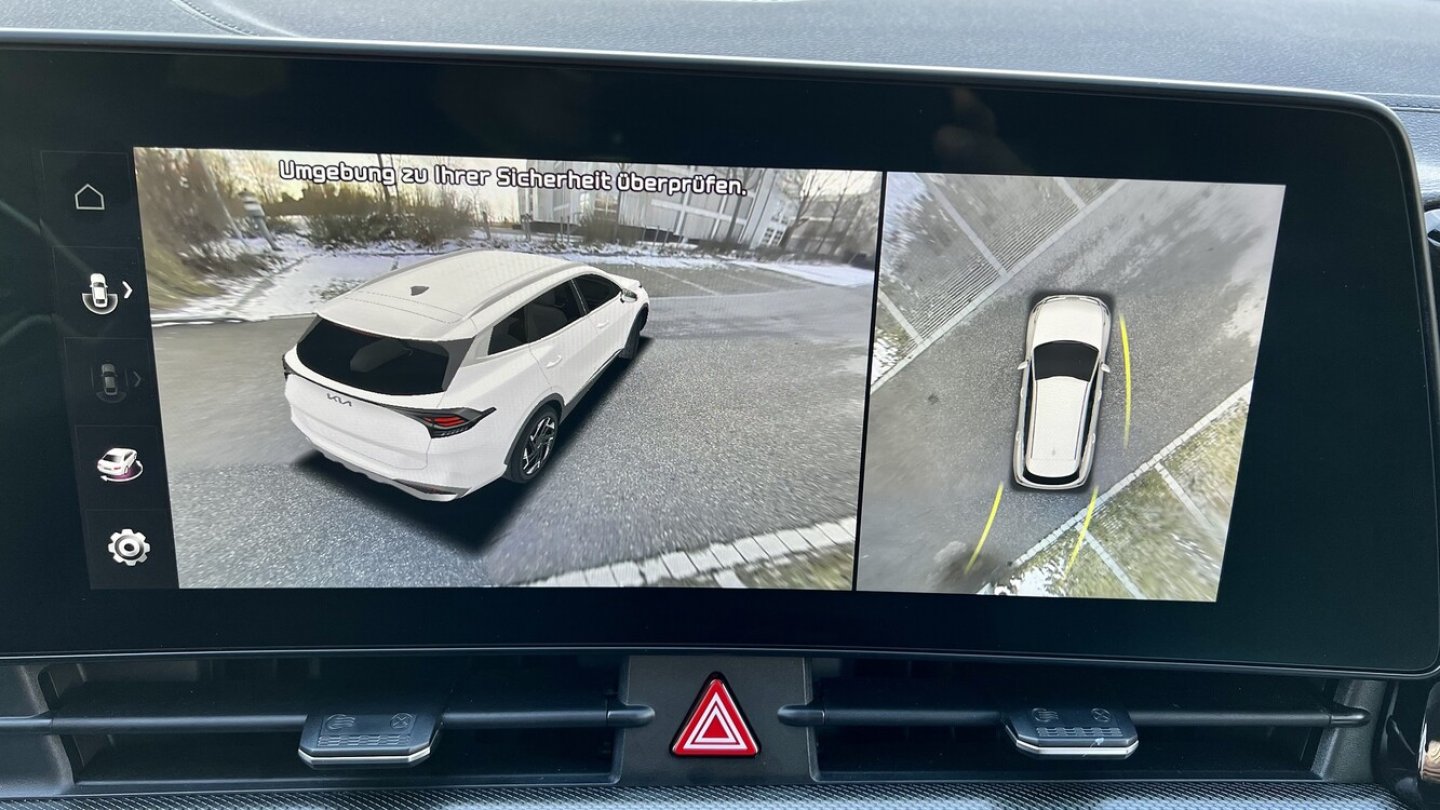 Die Langversion des Kia Sportage zeigt sich in der Grafik der 360-Rundumsicht. Die Langversion des Kia Sportage zeigt sich in der Grafik der 360-Rundumsicht.