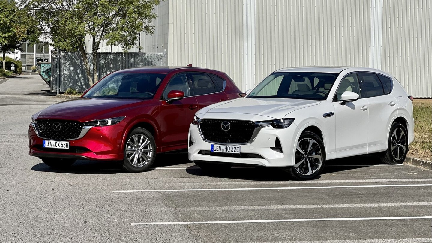Die neue Farbe Rhodium White gibt es optional nur beim CX-60. Die neue Farbe Rhodium White gibt es optional nur beim CX-60.