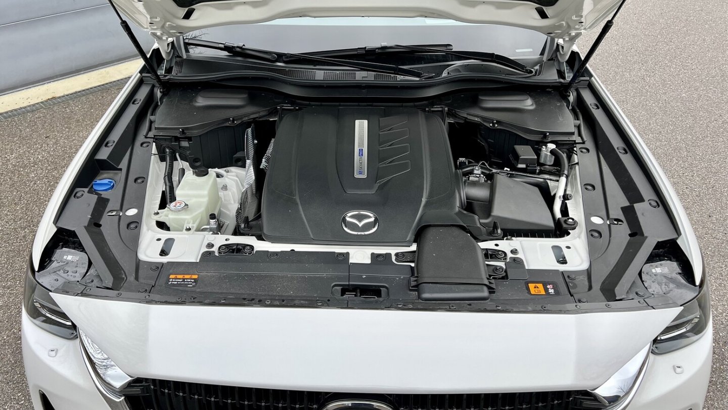 Der Vierzlinder-Benziner muss sich im großen SUV spürbar anstrengen. Der Vierzlinder-Benziner muss sich im großen SUV spürbar anstrengen.