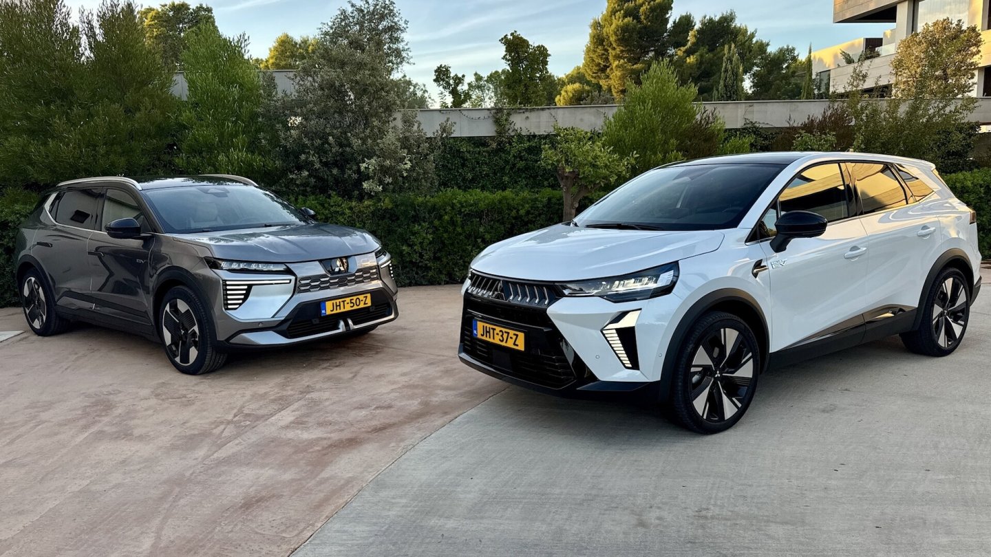 Parallel zum Grandis kommt auch der elektrische Mitsubishi Eclipse Cross, hier links im BIld, zu den Händlern der Marke.