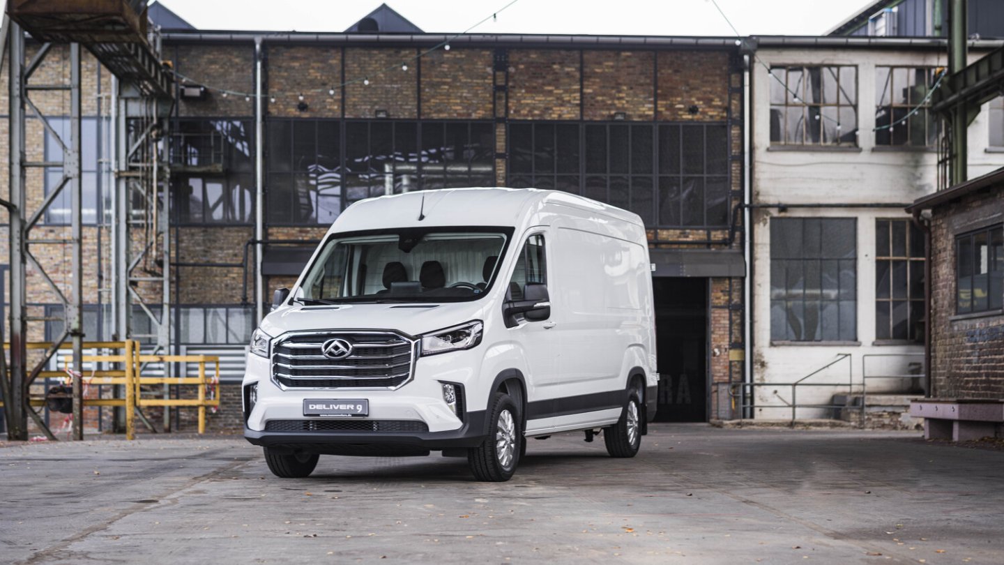 Der Maxus Deliver 9 wird von einem Dieselmotor angetrieben. Der Maxus Deliver 9 wird von einem Dieselmotor angetrieben.
