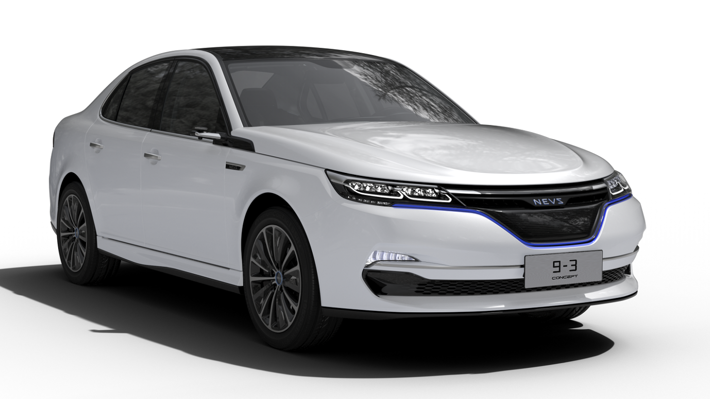 Hinter dem neuen Grill erkennt man den bekannten Saab 9-3. Hinter dem neuen Grill erkennt man den bekannten Saab 9-3.