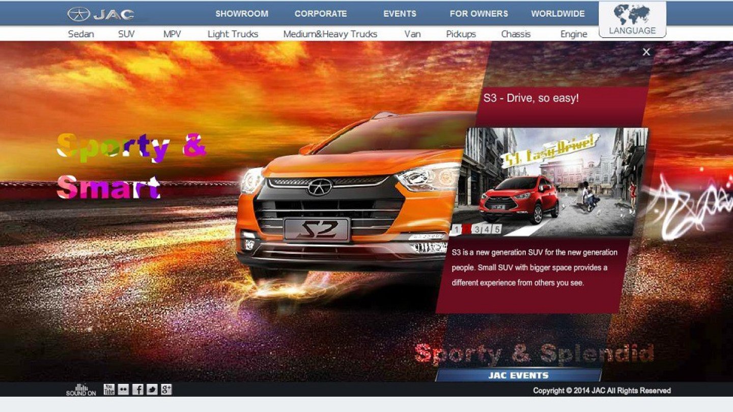 Screenshot der JAC-Website Screenshot der JAC-Website