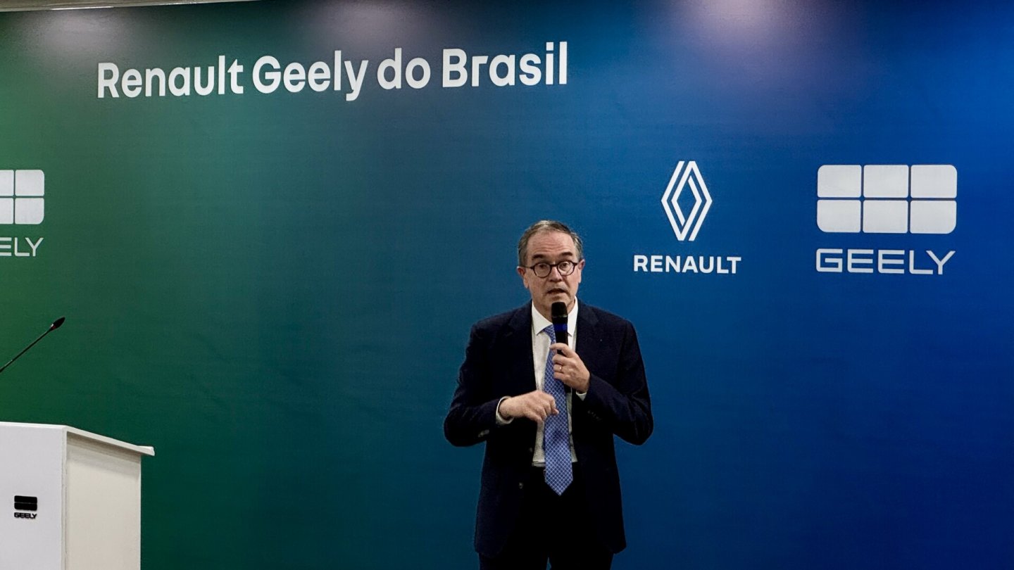 Francois Provost, CEO der Renault Group, bei einer Präsentation im brasilianischen Werk Curitiba.