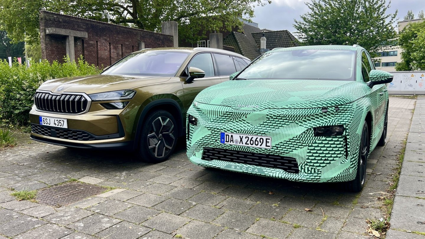 Modern Solid heißt die Linienführung, die mit dem Elroq erstmals auf die Straße kommen wird. Modern Solid heißt die Linienführung, die mit dem Elroq erstmals auf die Straße kommen wird.
