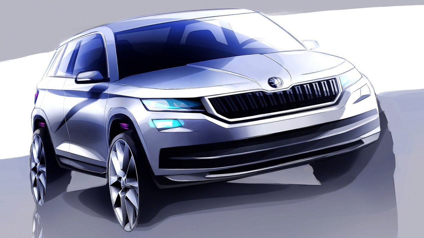 Skoda Kodiaq Designskizzen