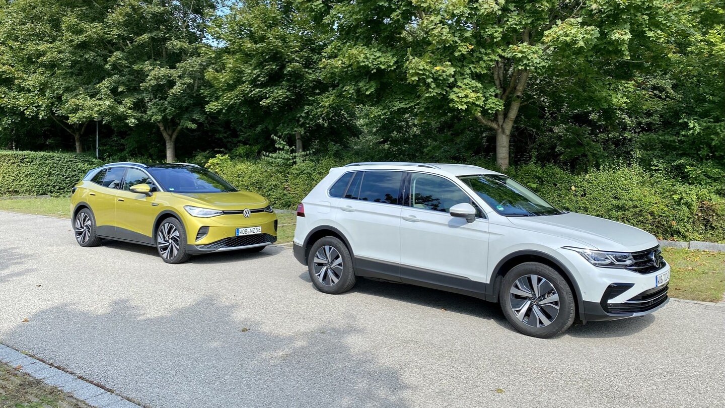 Bei den Basispreisen liegen ID.4 und Tiguan nicht weit auseinander.