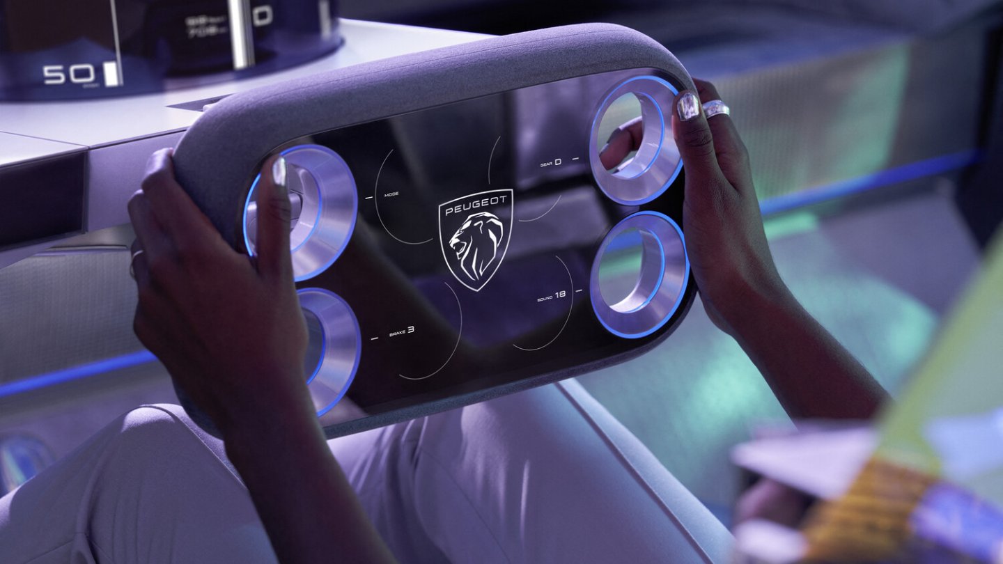 Lenkrad und Cockpit will Peugeot in Zukunt neu denken.